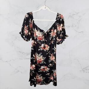 Vibe Sportswear Black Floral Dress Size 3X
